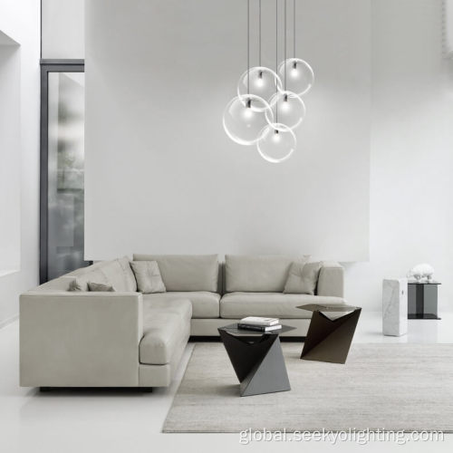 Minimalist Glass Ball Pendant Lamp Minimalist Transparent Glass Ball Chandelier Pendant Lamp Manufactory